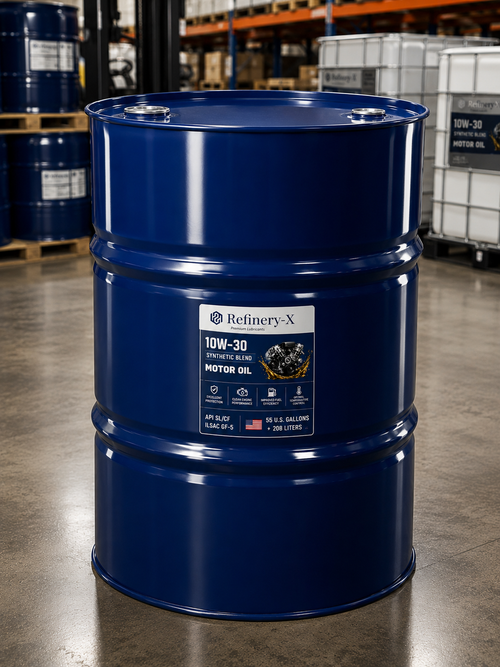 Refinery-X Synthetic Blend Motor Oil 10W-30 – 55 Gallon Drum